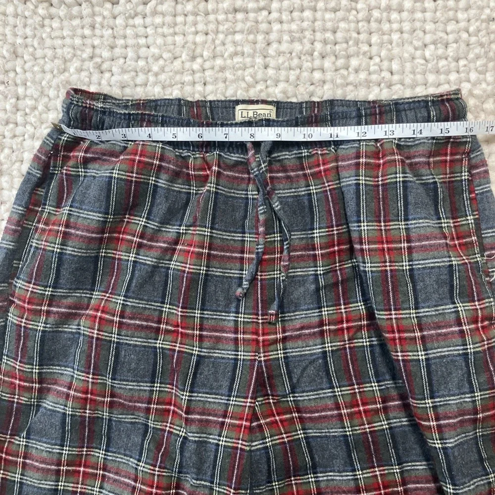 L.L.‎ Bean Pajama Pants Mens Size Medium Scottish Plaid Cotton Flannel Sleep